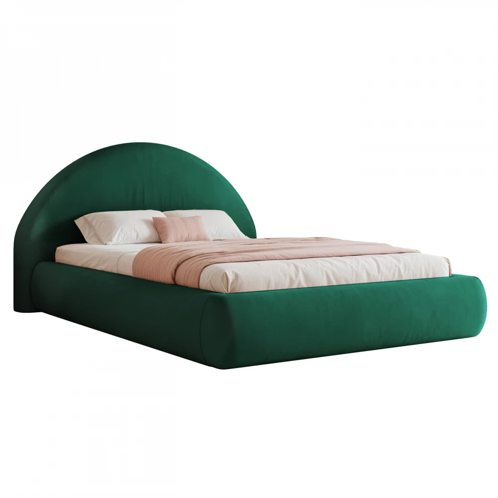 Pat 140 x 200 tapitat cu Catifea Magic velvet Verde smarald Velor