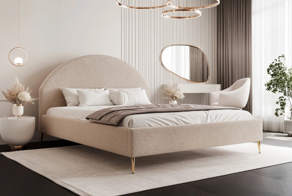 Pat 200 x 200 tapitat cu Chenille Anthology Bej nisip Alora