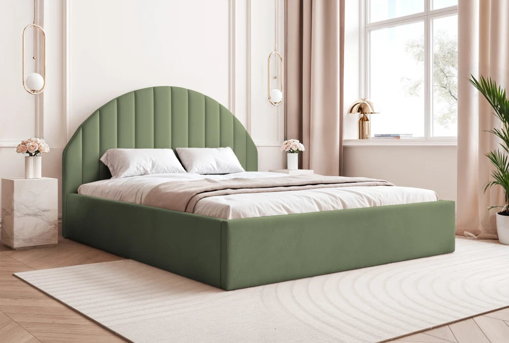 Pat 140 x 200 tapitat cu Catifea Dream velvet Verde Norma