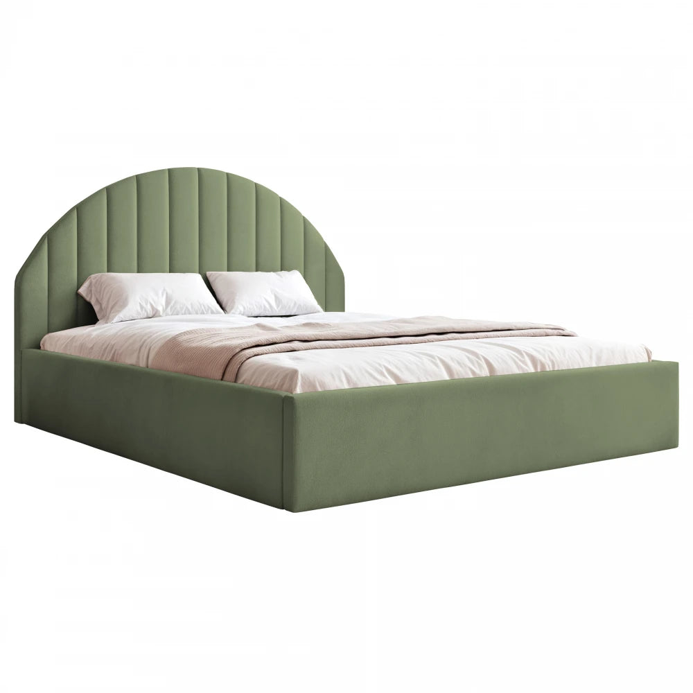 Pat 200 x 200 tapitat cu Catifea Dream velvet Verde Norma