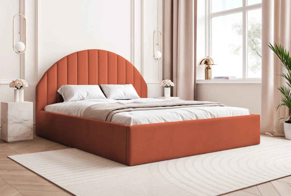 Pat 200 x 200 tapitat cu Catifea Dream velvet Portocaliu Norma