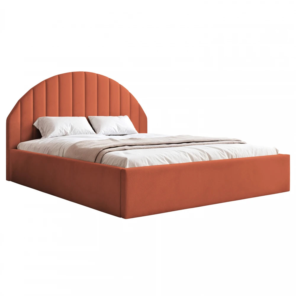 Pat 200 x 200 tapitat cu Catifea Dream velvet Portocaliu Norma