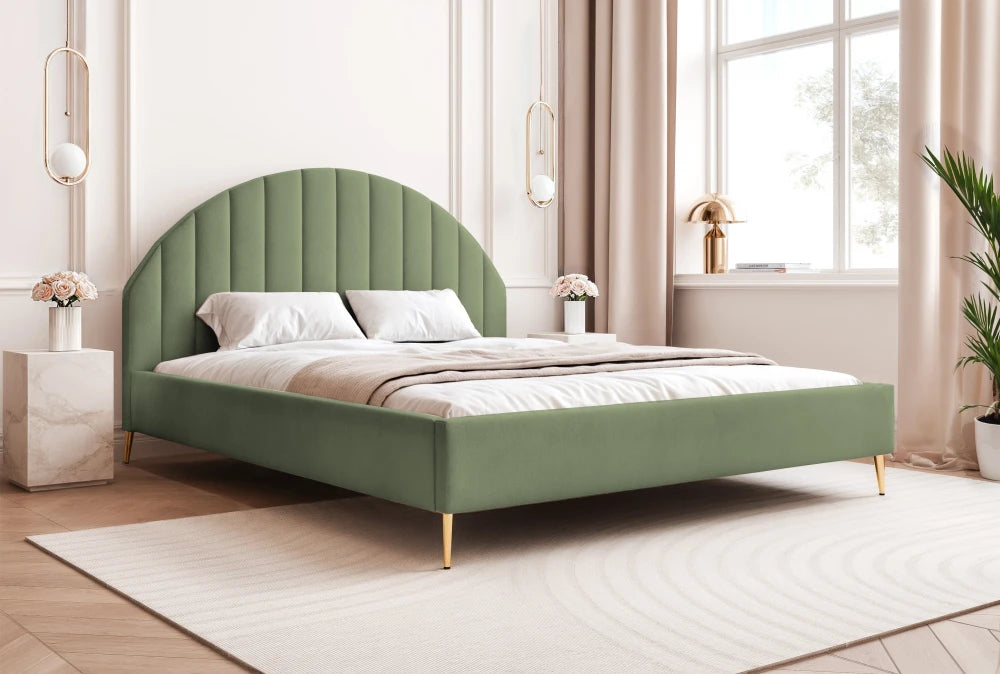Pat 140 x 200 tapitat cu Catifea Dream velvet Verde Milan