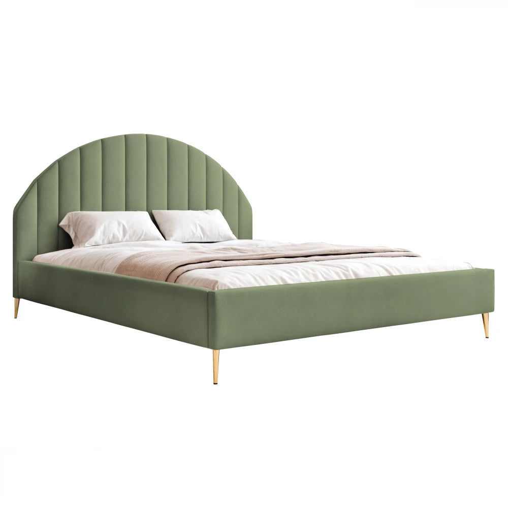 Pat 140 x 200 tapitat cu Catifea Dream velvet Verde Milan