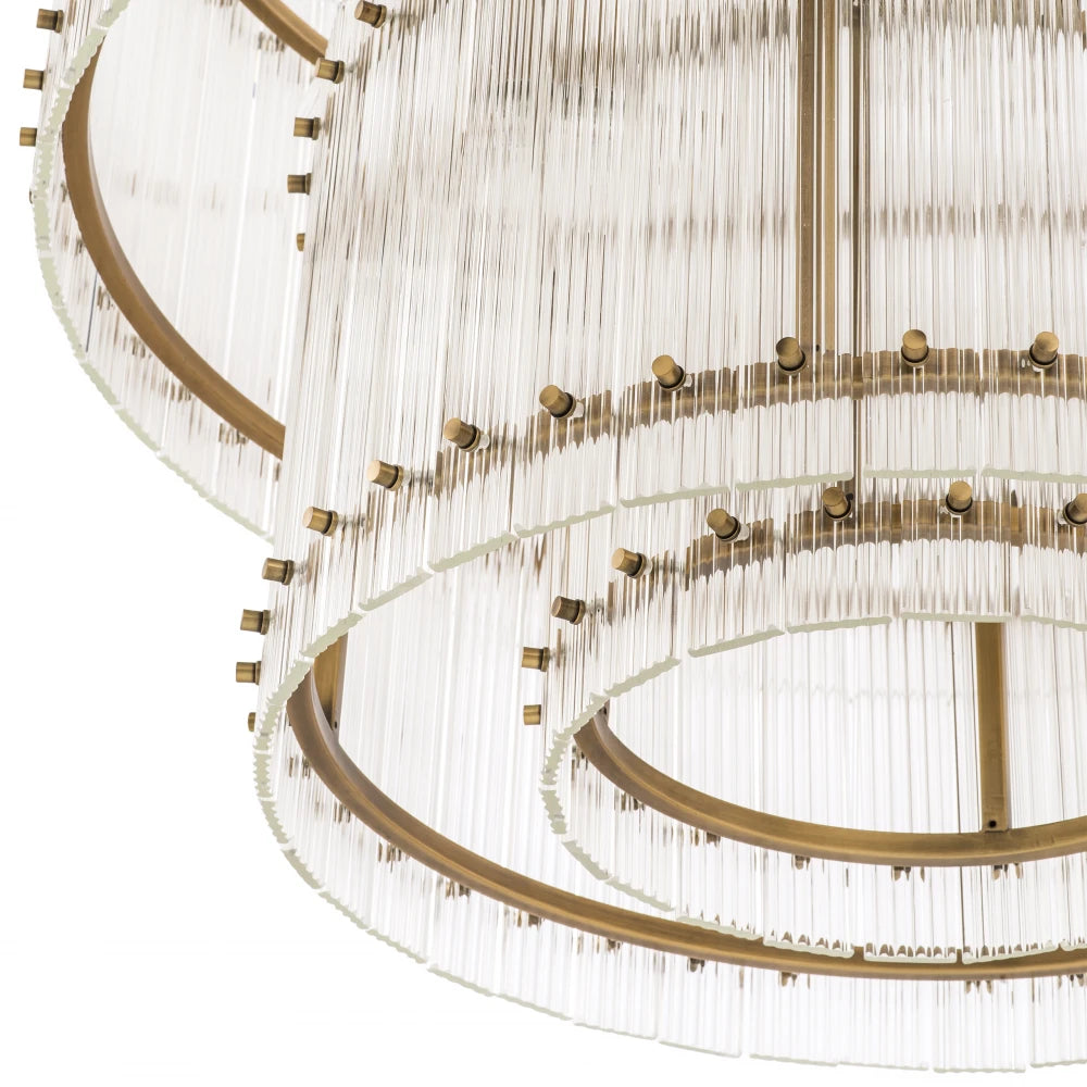 Candelabru din Metal Alama si Sticla Transparent H70xD93cm Ruby L Eichholtz