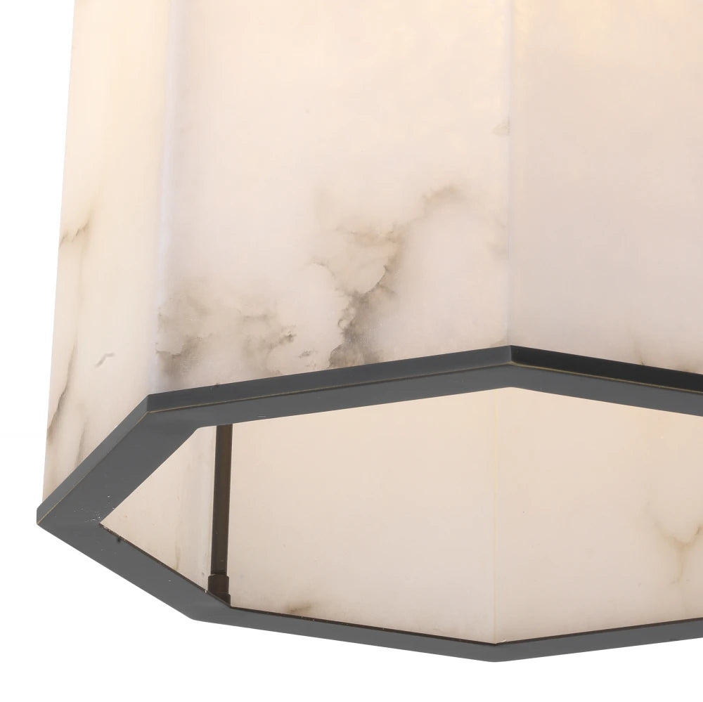 Pendul din Metal Bronz si Alabastru Alb H95xL49cm Victoire L Eichholtz