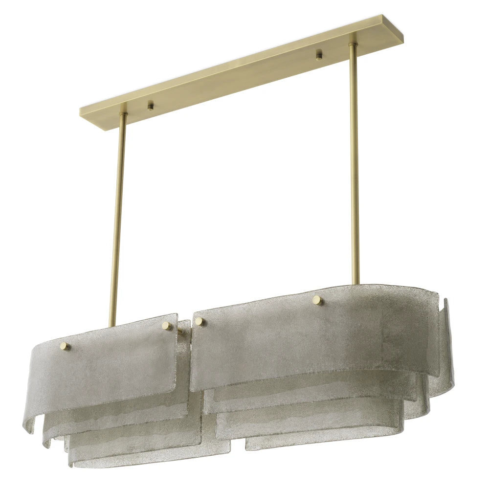 Candelabru din Metal Alama si Sticla Transparent H20.5xL120cm Joy of Light Eichholtz