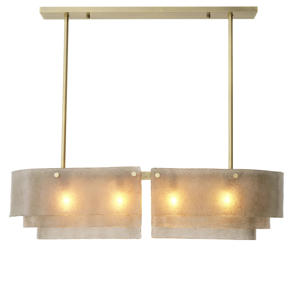 Candelabru din Metal Alama si Sticla Transparent H20.5xL120cm Joy of Light Eichholtz