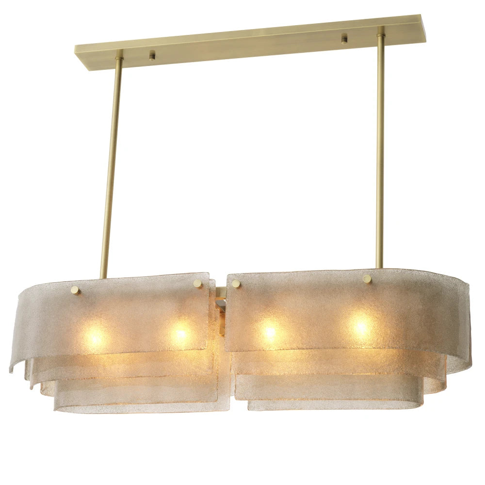 Candelabru din Metal Alama si Sticla Transparent H20.5xL120cm Joy of Light Eichholtz
