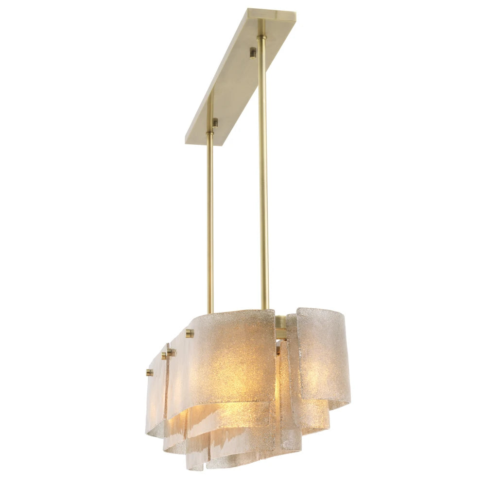 Candelabru din Metal Alama si Sticla Transparent H20.5xL120cm Joy of Light Eichholtz