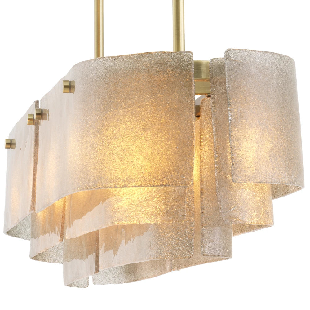 Candelabru din Metal Alama si Sticla Transparent H20.5xL120cm Joy of Light Eichholtz