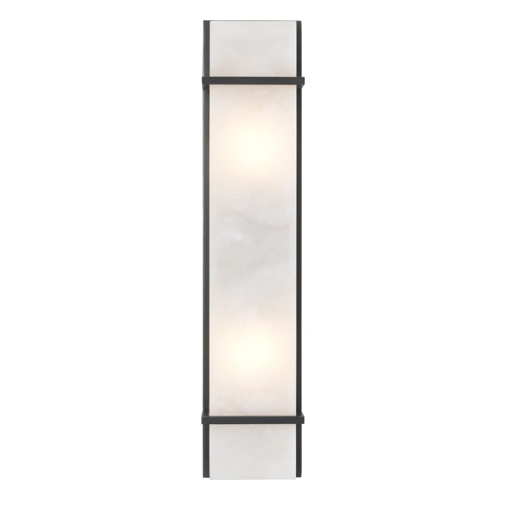 Aplica de perete din Metal Bronz si Alabastru Alb H60xL13cm Spike L Eichholtz