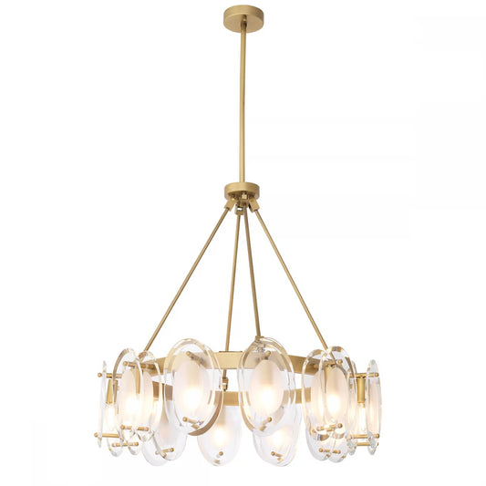 Candelabru din Metal Alama si Sticla Transparent H74xD75cm Sublime Eichholtz