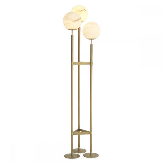 Lampa de podea din Metal Alama si Alabastru Alb H172xL42.5cm Fiori Eichholtz