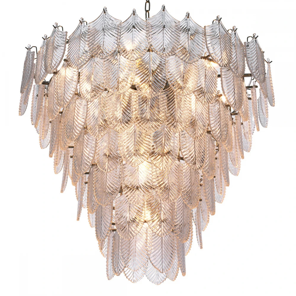 Candelabru din Metal Argintiu si Sticla Transparent H69xD82cm Verbier L Eichholtz