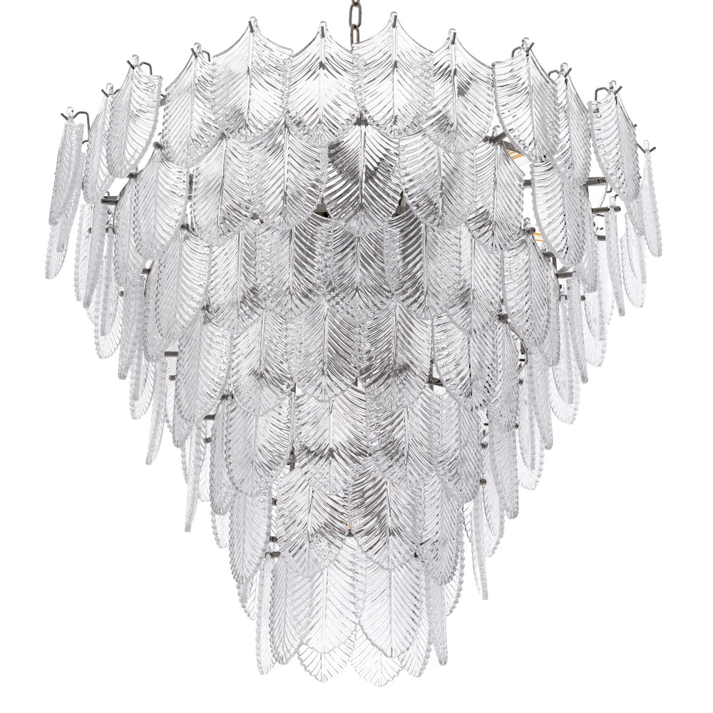 Candelabru din Metal Argintiu si Sticla Transparent H69xD82cm Verbier L Eichholtz