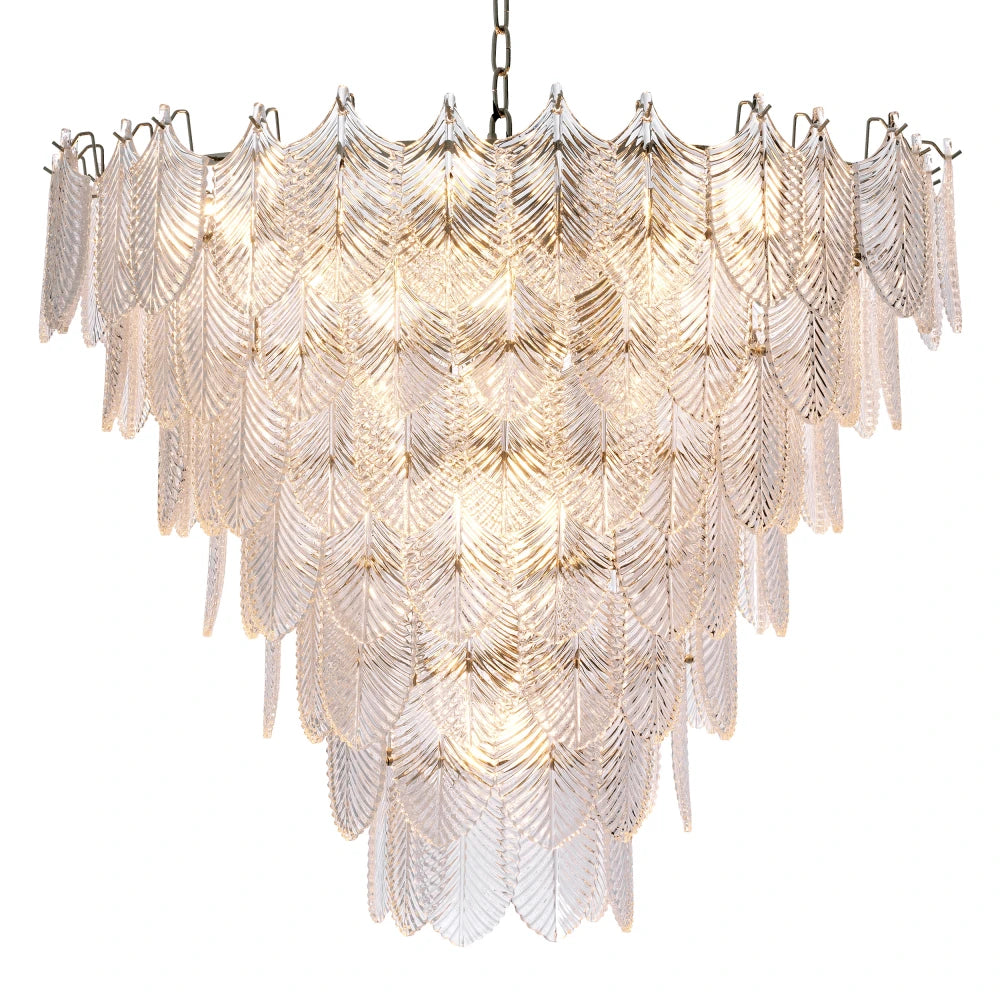 Candelabru din Metal Argintiu si Sticla Transparent H69xD82cm Verbier L Eichholtz