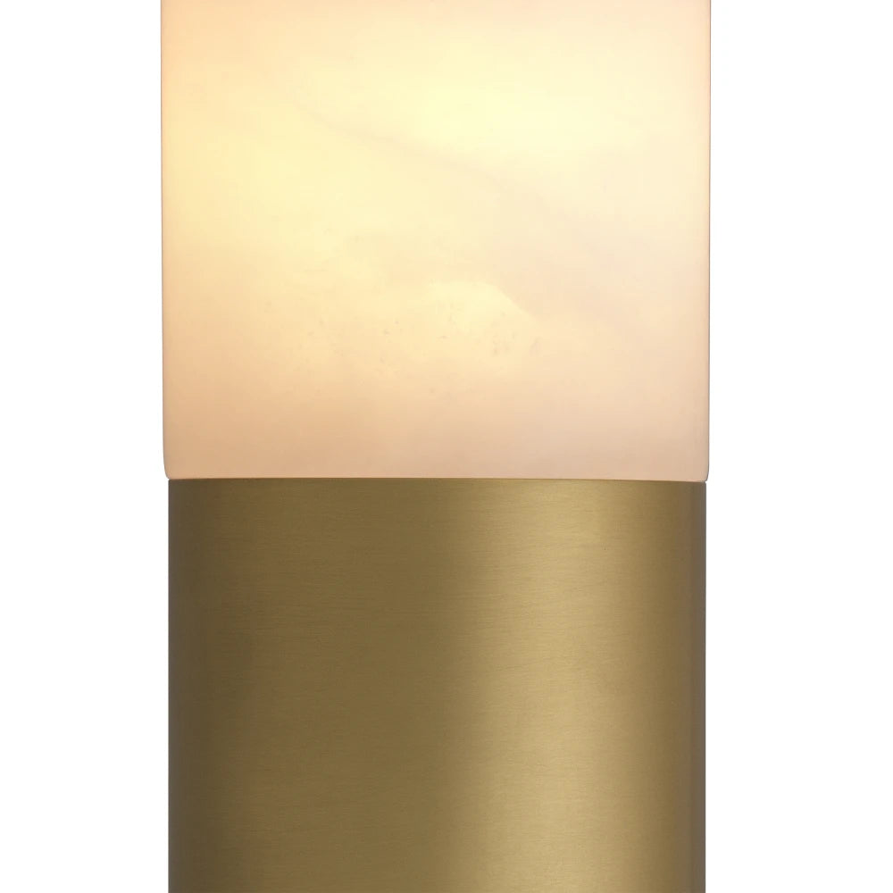 Veioza din Metal/Alabastru Alama/Alb si Sticla Alb H65xD40cm Vaneta Eichholtz