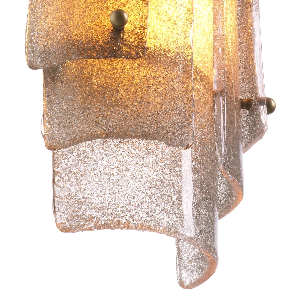 Aplica de perete din Metal Alama si Sticla Fumuriu H49xL18cm Sylvester Eichholtz