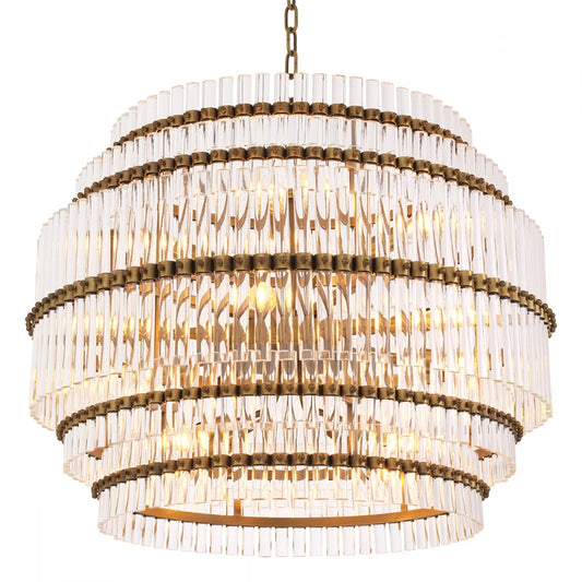 Candelabru din Metal Alama si Sticla Transparent H57xD75.5cm Scottsdale Eichholtz