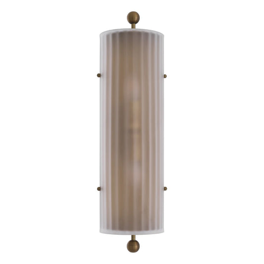 Aplica de perete din Metal Alama si Sticla Alb H55xL16cm Juno Eichholtz