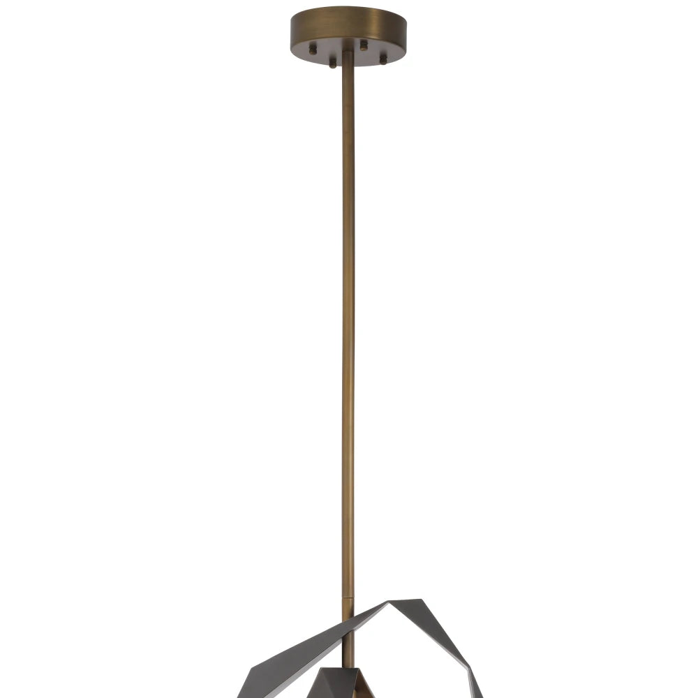 Candelabru din Metal Negru/Alama si Alabastru Alb H76xL51cm Santos Double Eichholtz