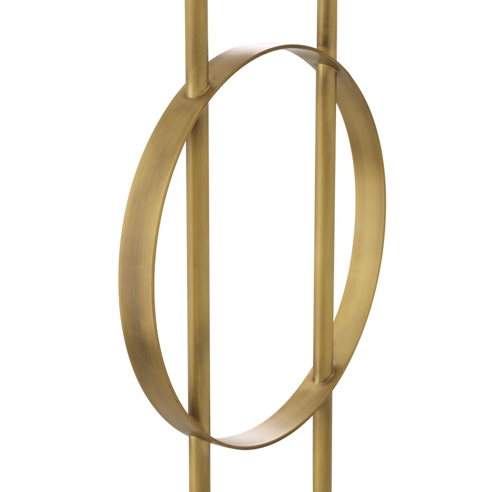Lampa de podea din Metal/Marmura Alama/Alb si Stofa Alb H157xL49cm Kaiser Eichholtz