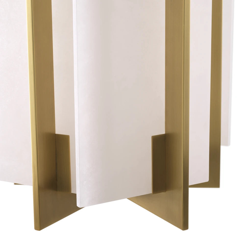 Candelabru din Metal Alama si Alabastru Alb H70xD40cm Lugano Eichholtz