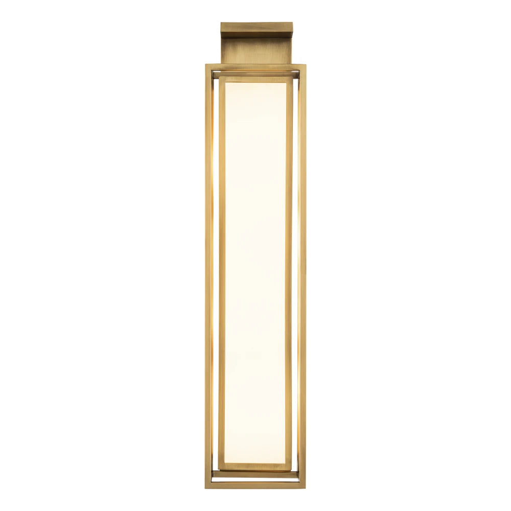 Aplica de perete din Metal Alama si Stofa Alb H70xL15cm Versus Eichholtz