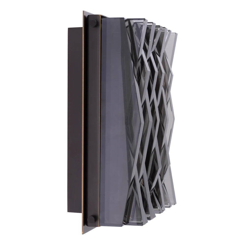 Aplica de perete din Metal Bronz si Sticla Negru H21xL15cm Nuvola S Eichholtz