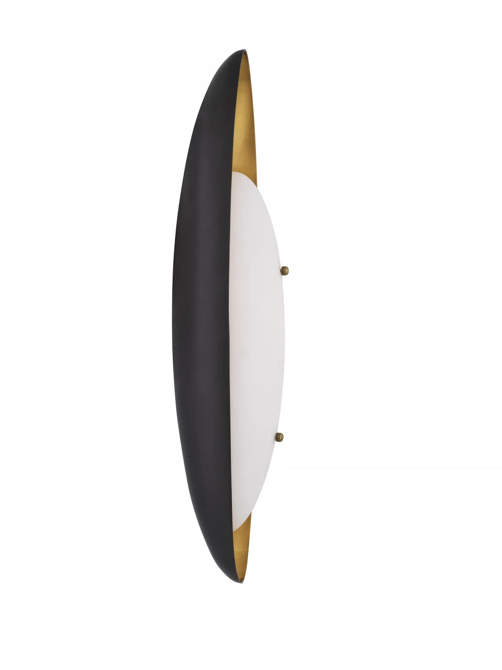 Aplica de perete din Metal Negru/Alama si Sticla Alb H59xL16cm Venova Eichholtz