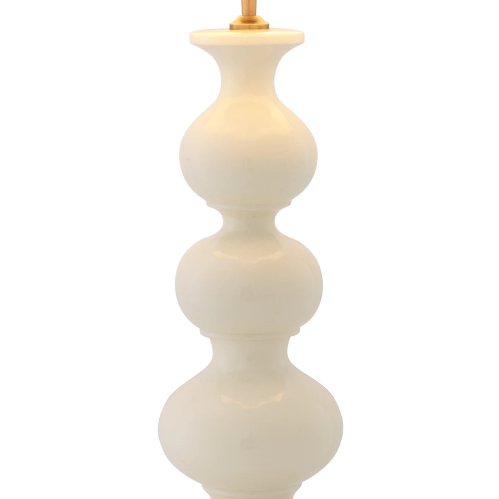 Veioza din Metal/Ceramica Alama/Alb si Stofa Crem H116.5xL40.5cm Mabel Eichholtz