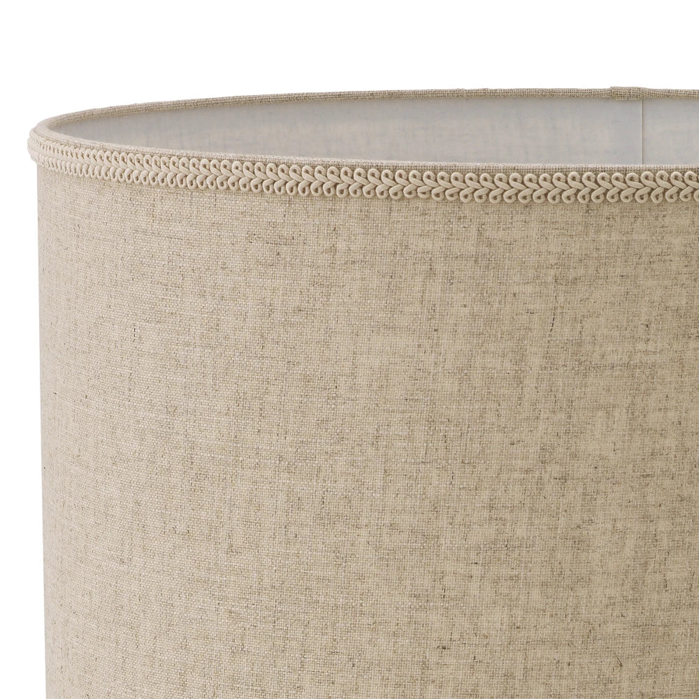 Veioza din Metal/Ceramica Alama/Alb si Stofa Crem H64.5xL46cm Jones Eichholtz