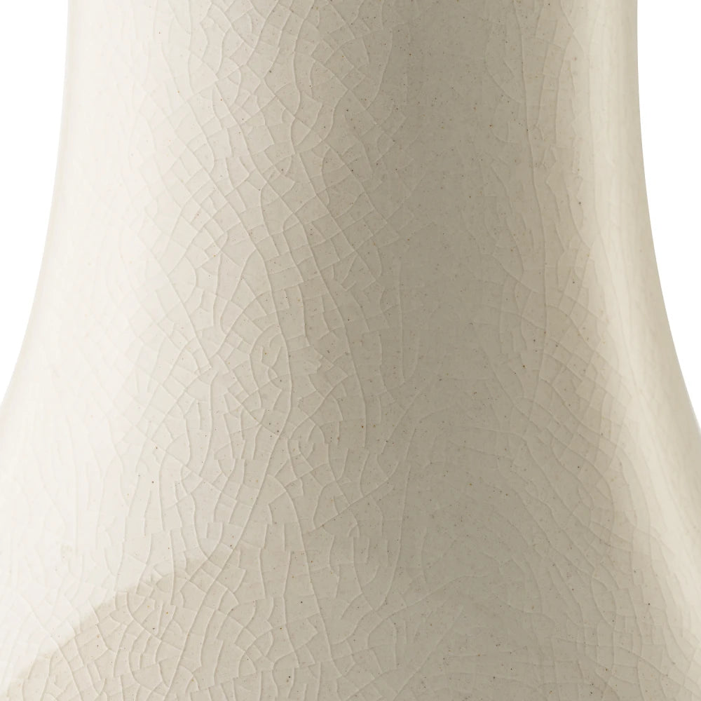 Veioza din Metal/Ceramica Alama/Alb si Stofa Crem H64.5xL46cm Jones Eichholtz