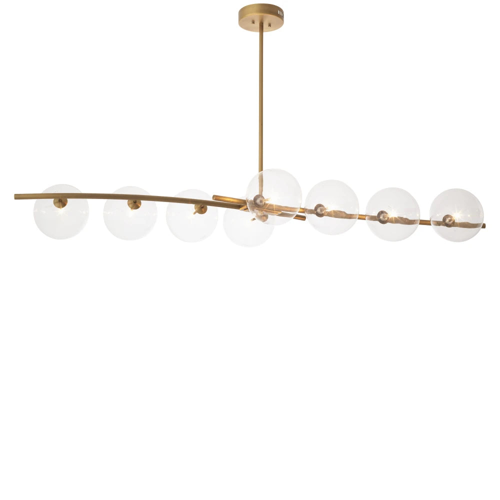 Candelabru din Metal Alama si Sticla Transparent H20xL117cm Spezia Eichholtz