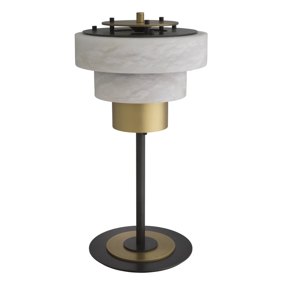 Veioza din Metal Alama si Alabastru Alb H66.5xL35cm Zereno Eichholtz