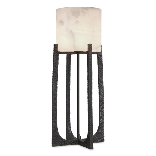 Veioza din Metal Bronz si Alabastru Alb H68.5xL29cm Fraser L Eichholtz