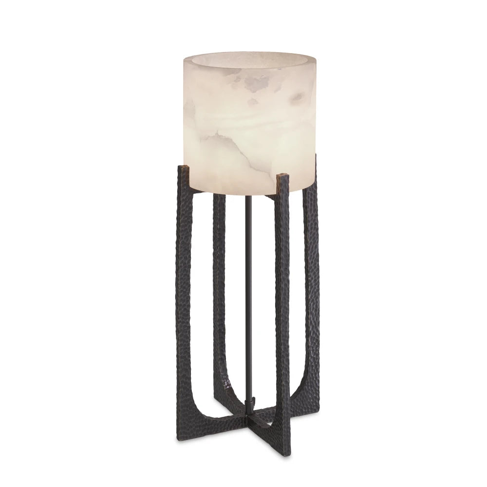 Veioza din Metal Bronz si Alabastru Alb H68.5xL29cm Fraser L Eichholtz