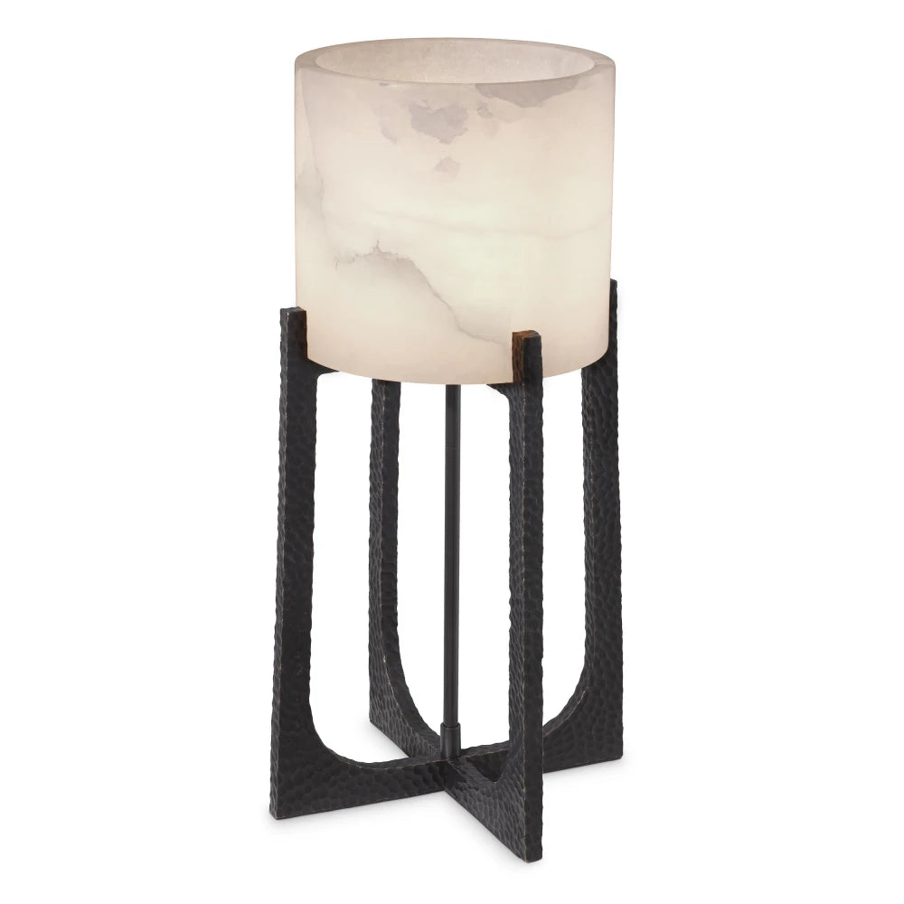 Veioza din Metal Bronz si Alabastru Alb H56.5xL27.5cm Fraser S Eichholtz