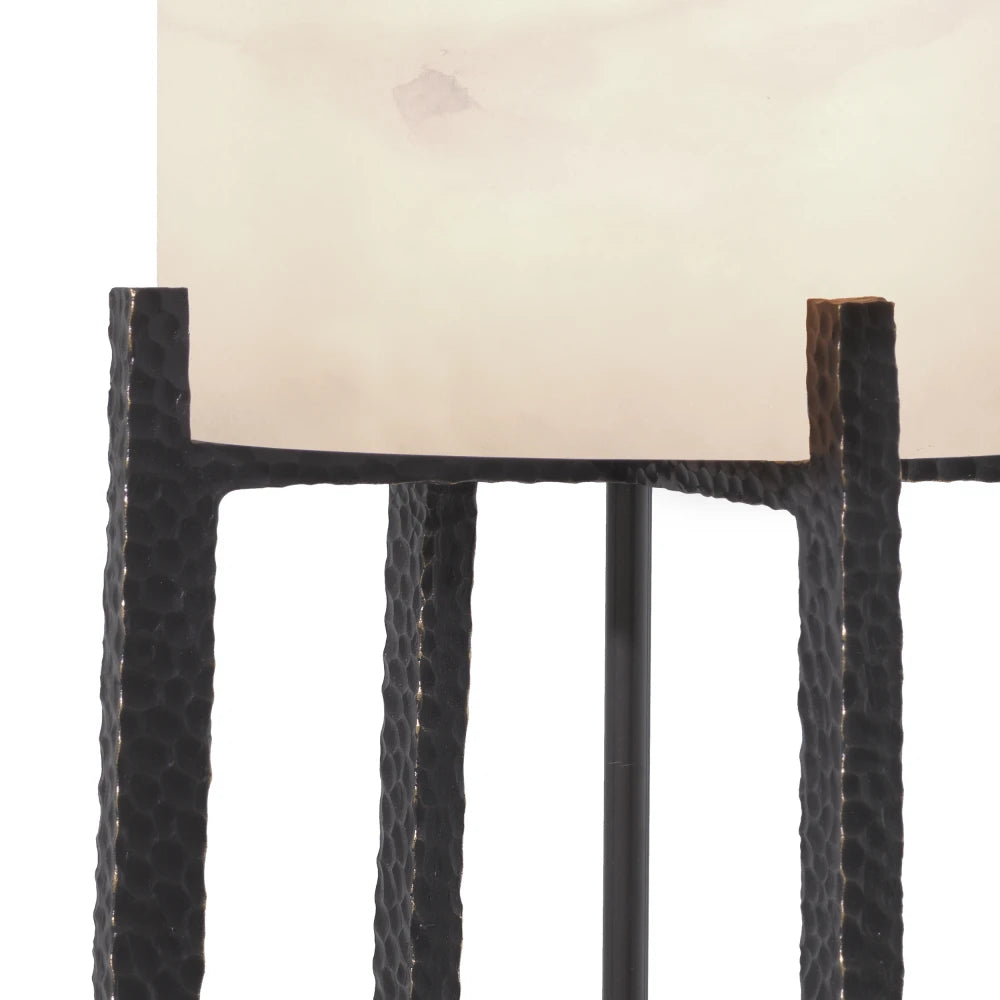 Veioza din Metal Bronz si Alabastru Alb H56.5xL27.5cm Fraser S Eichholtz