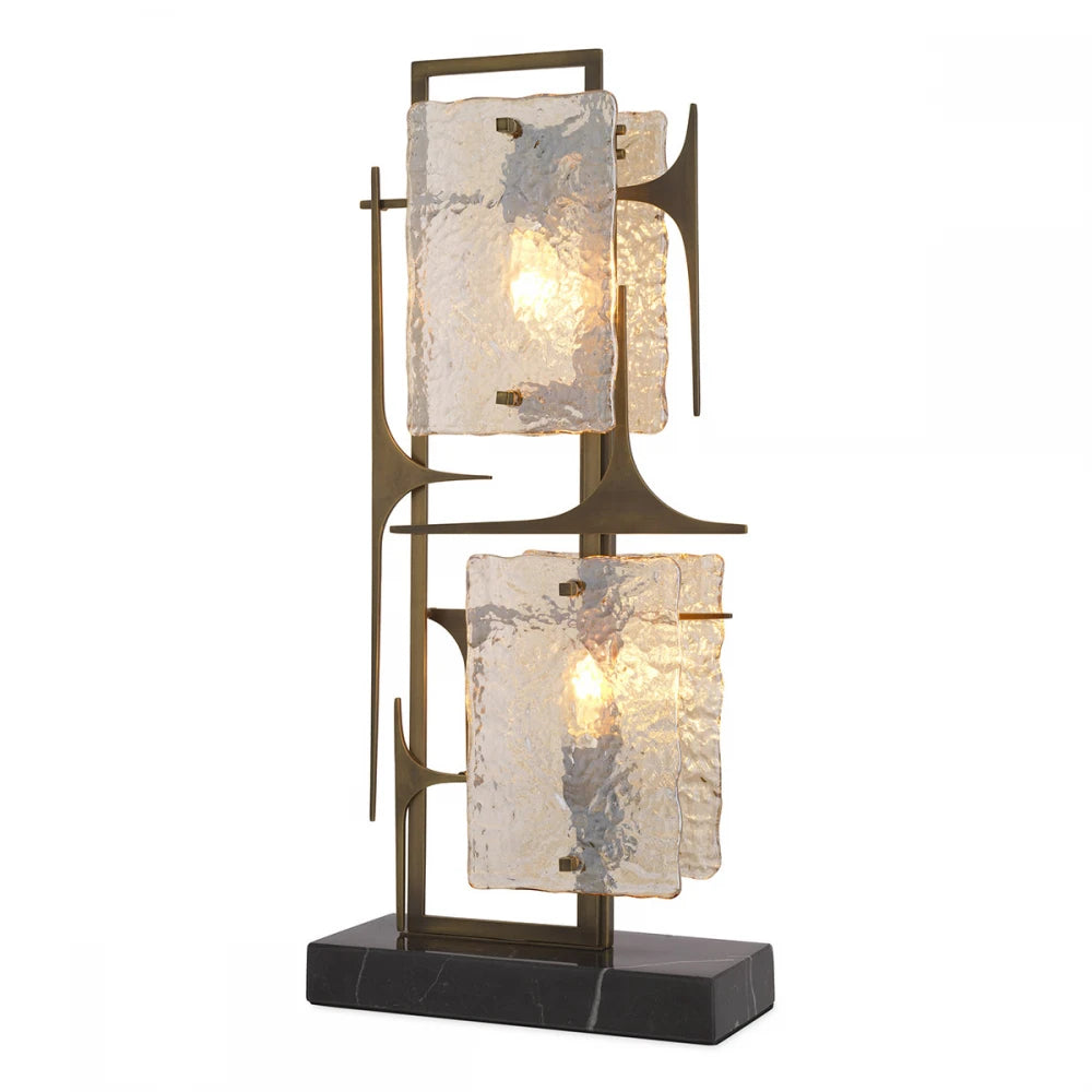 Veioza din Metal Alama si Sticla Transparent H72xL32.5cm Zeno Eichholtz