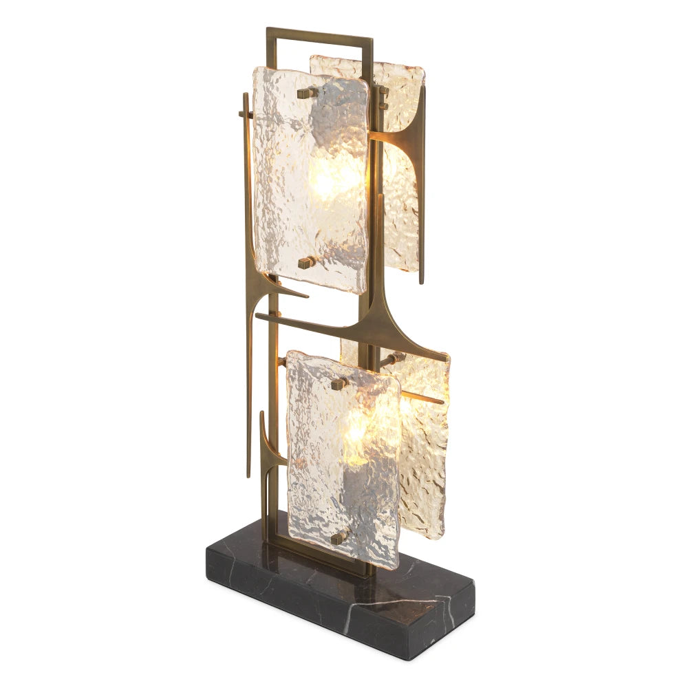 Veioza din Metal Alama si Sticla Transparent H72xL32.5cm Zeno Eichholtz