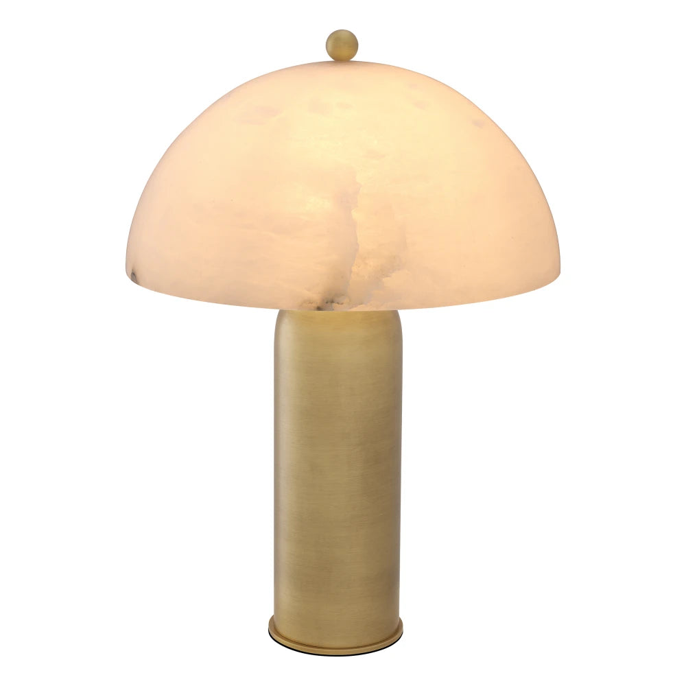 Veioza din Metal Alama si Alabastru Alb H58xL39.5cm Lorenza Eichholtz