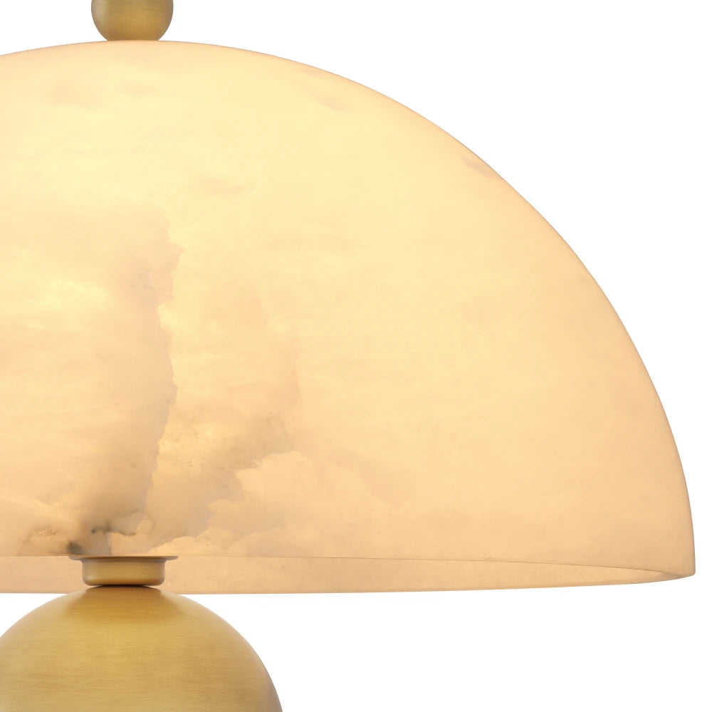 Veioza din Metal Alama si Alabastru Alb H58xL39.5cm Lorenza Eichholtz