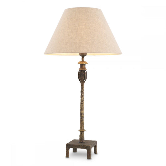 Veioza din Metal Alama si Stofa Bej H84xL44.5cm Santoro Eichholtz