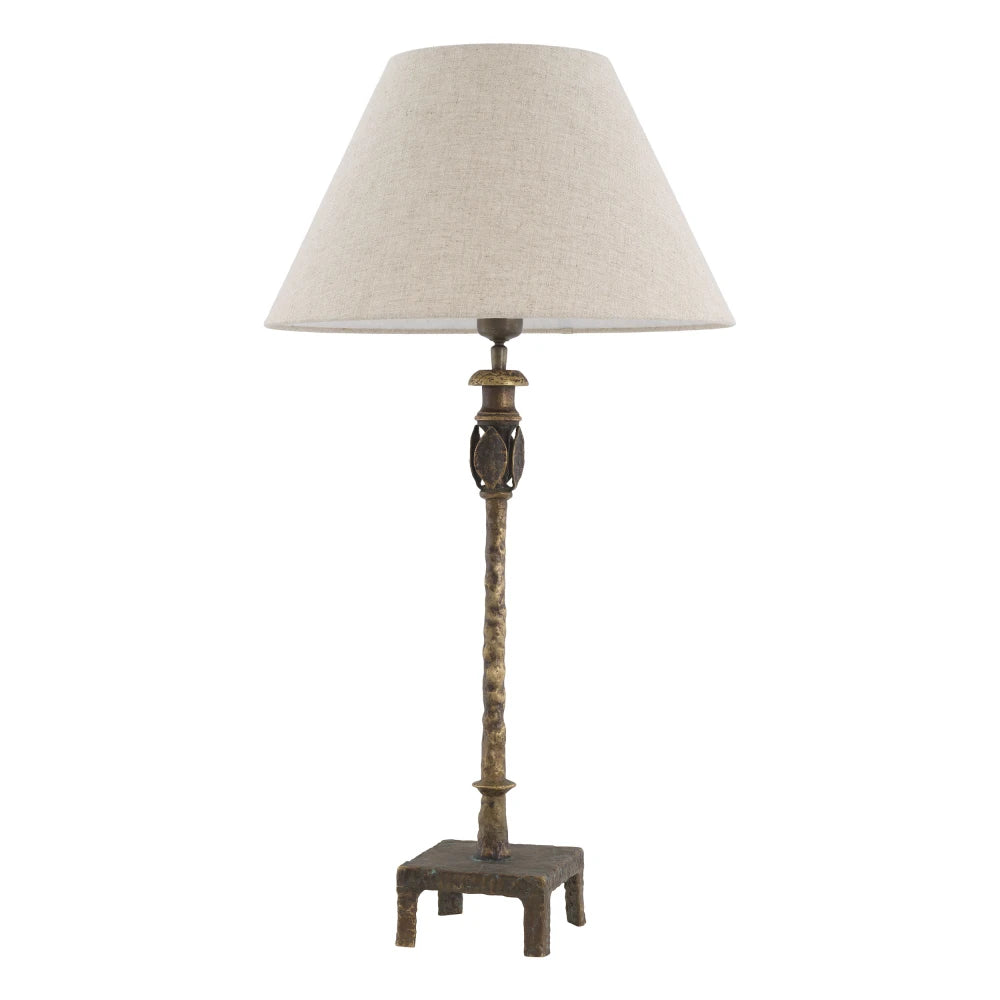 Veioza din Metal Alama si Stofa Bej H84xL44.5cm Santoro Eichholtz