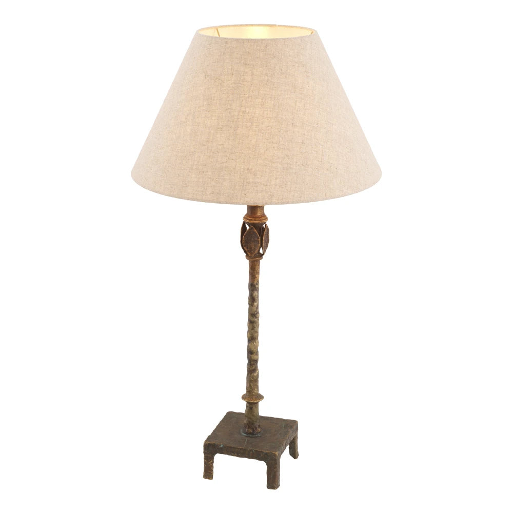 Veioza din Metal Alama si Stofa Bej H84xL44.5cm Santoro Eichholtz
