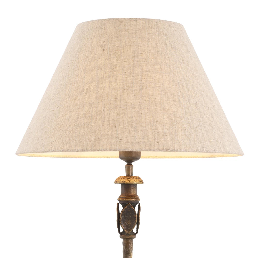 Veioza din Metal Alama si Stofa Bej H84xL44.5cm Santoro Eichholtz