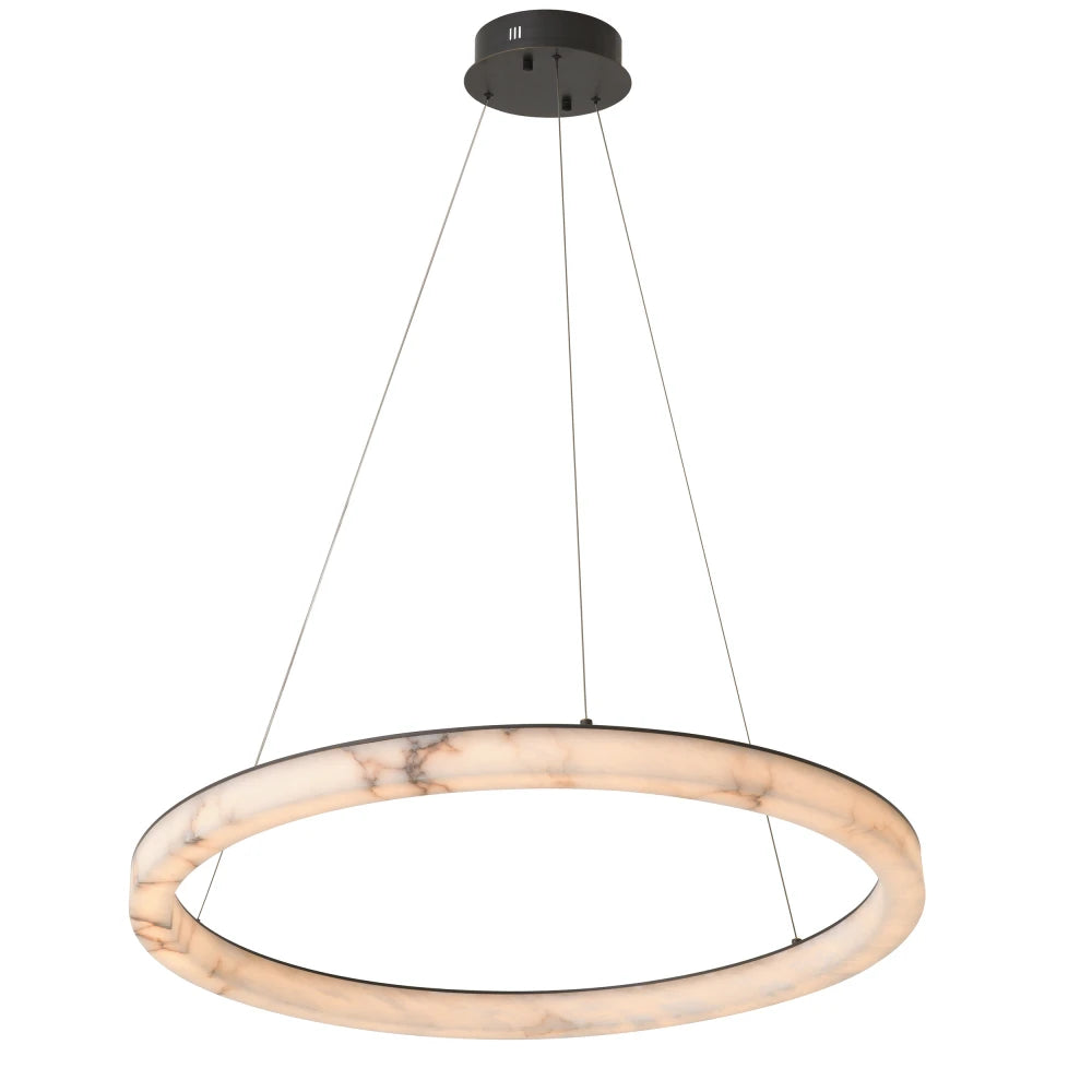 Candelabru din Metal Bronz si Alabastru Alb H200xD100cm Sankt Gallen L Eichholtz