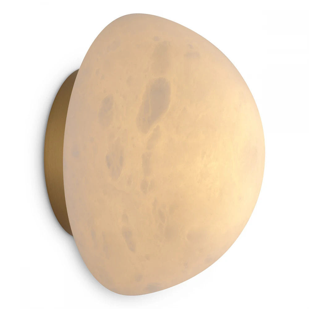 Aplica de perete din Metal Alama si Alabastru Alb H24xL24cm Triton Eichholtz